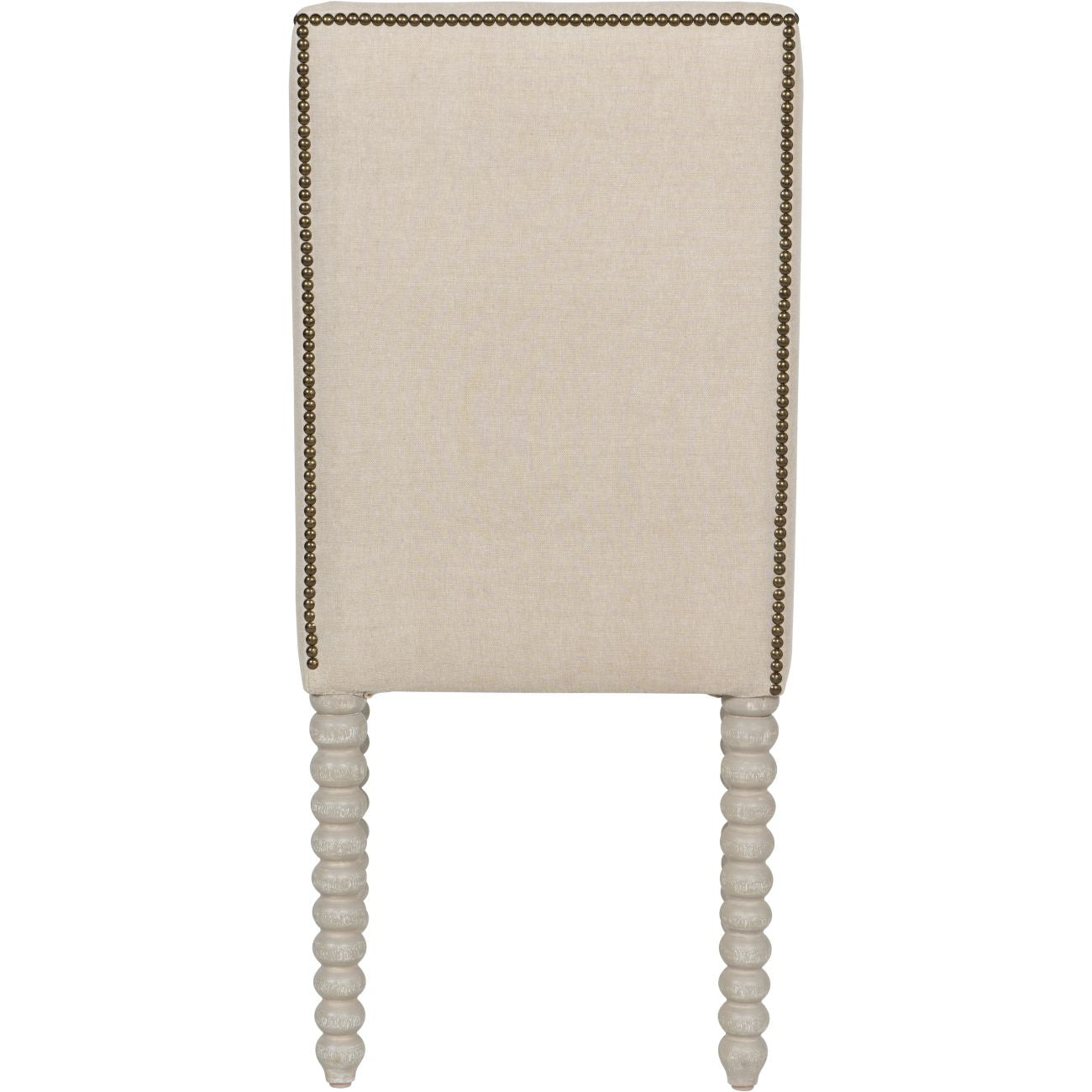 Barnabus  Ivory Upholstery & Solid Mango Wood Dining Chair
